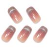 imageBABALAL Brown Press on Nails Medium Oval Fake Nails Fall Chrome Glue on Nails 24Pcs Cat Eye Shiny Round Acrylic Nails Manicure Stick on Nails for Women and GirlsNailB14