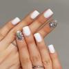 imageBABALAL Brown Press on Nails Medium Oval Fake Nails Fall Chrome Glue on Nails 24Pcs Cat Eye Shiny Round Acrylic Nails Manicure Stick on Nails for Women and GirlsNailB06white