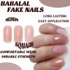 imageBABALAL Brown Press on Nails Medium Oval Fake Nails Fall Chrome Glue on Nails 24Pcs Cat Eye Shiny Round Acrylic Nails Manicure Stick on Nails for Women and GirlsNailB12