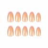 imageBABALAL Brown Press on Nails Medium Oval Fake Nails Fall Chrome Glue on Nails 24Pcs Cat Eye Shiny Round Acrylic Nails Manicure Stick on Nails for Women and GirlsNailB13