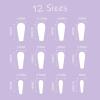imageBABALAL Coffin Press on Nails Cute Acrylic Nails Long Ballerina Fake Nails Glossy Blue Pink Glue on Nails 3D Heart Charm Design for Women and GirlsCRJL07blackred