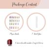 imageBABALAL Coffin Press on Nails Cute Acrylic Nails Long Ballerina Fake Nails Glossy Blue Pink Glue on Nails 3D Heart Charm Design for Women and GirlsCRJL11