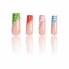 imageBABALAL Coffin Press on Nails Cute Acrylic Nails Long Ballerina Fake Nails Glossy Blue Pink Glue on Nails 3D Heart Charm Design for Women and GirlsCRJL07colorful