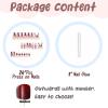 imageBABALAL Coffin Press on Nails Cute Acrylic Nails Long Ballerina Fake Nails Glossy Blue Pink Glue on Nails 3D Heart Charm Design for Women and GirlsCRJL181star