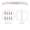 imageBABALAL Coffin Press on Nails Cute Acrylic Nails Long Ballerina Fake Nails Glossy Blue Pink Glue on Nails 3D Heart Charm Design for Women and GirlsCRJL02