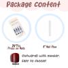 imageBABALAL Coffin Press on Nails Cute Acrylic Nails Long Ballerina Fake Nails Glossy Blue Pink Glue on Nails 3D Heart Charm Design for Women and GirlsStars
