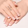 imageBABALAL French Nails 24Pcs Short Nude Fake Nails Natural Full Cover Nail Tips for Women and Girls
