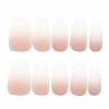 imageBABALAL Green Press On Almond Fake Nails Medium Glue On Gold Chrome Line Star Y2k Acrylic French Tip False 24Pcs Stiletto Manicure Artificial NailsANQ19