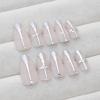imageBABALAL Green Press On Almond Fake Nails Medium Glue On Gold Chrome Line Star Y2k Acrylic French Tip False 24Pcs Stiletto Manicure Artificial NailsANQ03sliver