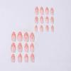 imageBABALAL Green Press On Almond Fake Nails Medium Glue On Gold Chrome Line Star Y2k Acrylic French Tip False 24Pcs Stiletto Manicure Artificial NailsANQ14