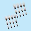 imageBABALAL Green Press On Almond Fake Nails Medium Glue On Gold Chrome Line Star Y2k Acrylic French Tip False 24Pcs Stiletto Manicure Artificial NailsANQ12