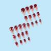 imageBABALAL Green Press On Almond Fake Nails Medium Glue On Gold Chrome Line Star Y2k Acrylic French Tip False 24Pcs Stiletto Manicure Artificial NailsANQ16