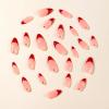 imageBABALAL Green Press On Almond Fake Nails Medium Glue On Gold Chrome Line Star Y2k Acrylic French Tip False 24Pcs Stiletto Manicure Artificial NailsANQ20