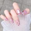 imageBABALAL Leopard Press on Nails Medium Square Artificial Glue Nails Matte Design Nails Cute Full Cover Nails for Women and Girls
