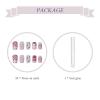 imageBABALAL Leopard Press on Nails Medium Square Artificial Glue Nails Matte Design Nails Cute Full Cover Nails for Women and Girls