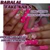 imageBABALAL Long Square Press on Nails French Tip Fake Nails Red Sliver False Nails with Bow Rhinestone Charm Designs Long Square Nail Press ons Sparkly Bling Nails Supplies Stick on Nails for Women 24PcsBNB124