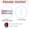 imageBABALAL Long Square Press on Nails French Tip Fake Nails Red Sliver False Nails with Bow Rhinestone Charm Designs Long Square Nail Press ons Sparkly Bling Nails Supplies Stick on Nails for Women 24PcsBNB113