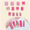 imageBABALAL Long Square Press on Nails French Tip Fake Nails Red Sliver False Nails with Bow Rhinestone Charm Designs Long Square Nail Press ons Sparkly Bling Nails Supplies Stick on Nails for Women 24PcsBNB124