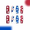 imageBABALAL Long Square Press on Nails French Tip Fake Nails Red Sliver False Nails with Bow Rhinestone Charm Designs Long Square Nail Press ons Sparkly Bling Nails Supplies Stick on Nails for Women 24PcsBNB113