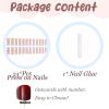 imageBABALAL Long Square Press on Nails French Tip Fake Nails Red Sliver False Nails with Bow Rhinestone Charm Designs Long Square Nail Press ons Sparkly Bling Nails Supplies Stick on Nails for Women 24PcsBNB122