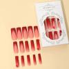 imageBABALAL Long Square Press on Nails French Tip Fake Nails Red Sliver False Nails with Bow Rhinestone Charm Designs Long Square Nail Press ons Sparkly Bling Nails Supplies Stick on Nails for Women 24PcsBNB104