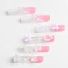 imageBABALAL Long Square Press on Nails French Tip Fake Nails Red Sliver False Nails with Bow Rhinestone Charm Designs Long Square Nail Press ons Sparkly Bling Nails Supplies Stick on Nails for Women 24PcsBNB106
