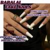 imageBABALAL Long Stiletto Press on Nails Almond Fake Nails Black Goth Acrylic Nails Supplies Blue Butterfly Y2k Glue on Nails Art 24Pcs Glossy Manicure Artificial Nails Full Cover False NailsBND121