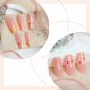 imageBABALAL Long Stiletto Press on Nails Almond Fake Nails Black Goth Acrylic Nails Supplies Blue Butterfly Y2k Glue on Nails Art 24Pcs Glossy Manicure Artificial Nails Full Cover False NailsBND112