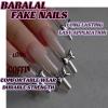 imageBABALAL Long Stiletto Press on Nails Almond Fake Nails Black Goth Acrylic Nails Supplies Blue Butterfly Y2k Glue on Nails Art 24Pcs Glossy Manicure Artificial Nails Full Cover False NailsBND109