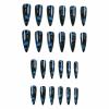 imageBABALAL Long Stiletto Press on Nails Almond Fake Nails Black Goth Acrylic Nails Supplies Blue Butterfly Y2k Glue on Nails Art 24Pcs Glossy Manicure Artificial Nails Full Cover False NailsBND108