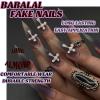 imageBABALAL Long Stiletto Press on Nails Almond Fake Nails Black Goth Acrylic Nails Supplies Blue Butterfly Y2k Glue on Nails Art 24Pcs Glossy Manicure Artificial Nails Full Cover False NailsBND101
