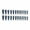 imageBABALAL Long Stiletto Press on Nails Almond Fake Nails Black Goth Acrylic Nails Supplies Blue Butterfly Y2k Glue on Nails Art 24Pcs Glossy Manicure Artificial Nails Full Cover False NailsBND108