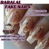 imageBABALAL Long Stiletto Press on Nails Almond Fake Nails Black Goth Acrylic Nails Supplies Blue Butterfly Y2k Glue on Nails Art 24Pcs Glossy Manicure Artificial Nails Full Cover False NailsBND107
