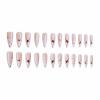 imageBABALAL Long Stiletto Press on Nails Almond Fake Nails Black Goth Acrylic Nails Supplies Blue Butterfly Y2k Glue on Nails Art 24Pcs Glossy Manicure Artificial Nails Full Cover False NailsBND09