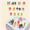 imageBABALAL Long Stiletto Press on Nails Almond Fake Nails Black Goth Acrylic Nails Supplies Blue Butterfly Y2k Glue on Nails Art 24Pcs Glossy Manicure Artificial Nails Full Cover False NailsBND118
