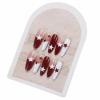 imageBABALAL Long Stiletto Press on Nails Almond Fake Nails Black Goth Acrylic Nails Supplies Blue Butterfly Y2k Glue on Nails Art 24Pcs Glossy Manicure Artificial Nails Full Cover False NailsBND106