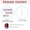 imageBABALAL Long Stiletto Press on Nails Almond Fake Nails Flower Glue on Nails Acrylic Nails with Charm Rose Luxury False Nails 24Pcs Gold Glitter Bling Full Cover Artificial Nails for Women GirlsBNF16