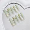 imageBABALAL Long Stiletto Press on Nails Almond Fake Nails Flower Glue on Nails Acrylic Nails with Charm Rose Luxury False Nails 24Pcs Gold Glitter Bling Full Cover Artificial Nails for Women GirlsBNF18