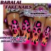 imageBABALAL Long Stiletto Press on Nails Almond Fake Nails Flower Glue on Nails Acrylic Nails with Charm Rose Luxury False Nails 24Pcs Gold Glitter Bling Full Cover Artificial Nails for Women GirlsBNF15