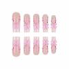 imageBABALAL Long Stiletto Press on Nails Almond Fake Nails Flower Glue on Nails Acrylic Nails with Charm Rose Luxury False Nails 24Pcs Gold Glitter Bling Full Cover Artificial Nails for Women GirlsBNF17