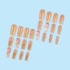 imageBABALAL Long Stiletto Press on Nails Almond Fake Nails Flower Glue on Nails Acrylic Nails with Charm Rose Luxury False Nails 24Pcs Gold Glitter Bling Full Cover Artificial Nails for Women GirlsBNF07