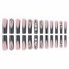 imageBABALAL Long Stiletto Press on Nails Almond Fake Nails Flower Glue on Nails Acrylic Nails with Charm Rose Luxury False Nails 24Pcs Gold Glitter Bling Full Cover Artificial Nails for Women GirlsBNF13