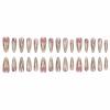 imageBABALAL Long Stiletto Press on Nails Almond Fake Nails Flower Glue on Nails Acrylic Nails with Charm Rose Luxury False Nails 24Pcs Gold Glitter Bling Full Cover Artificial Nails for Women GirlsBNF10