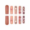 imageBABALAL Long Stiletto Press on Nails Almond Fake Nails Flower Glue on Nails Acrylic Nails with Charm Rose Luxury False Nails 24Pcs Gold Glitter Bling Full Cover Artificial Nails for Women GirlsBNF02