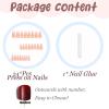 imageBABALAL Long Stiletto Press on Nails Almond Fake Nails Flower Glue on Nails Acrylic Nails with Charm Rose Luxury False Nails 24Pcs Gold Glitter Bling Full Cover Artificial Nails for Women GirlsBNF06