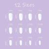 imageBABALAL Medium Length Press on Nails Oval Fake Nails Glossy Nails Pink Nails Round Artificial Nails for Women and Girls