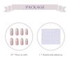 imageBABALAL Medium Length Press on Nails Oval Fake Nails Glossy Nails Pink Nails Round Artificial Nails for Women and Girls