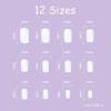 imageBABALAL Medium Length Press on Nails Square Fake Nails Glossy Nails Squoval Nails Black Acrylic Nails for Women and Girls
