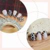 imageBABALAL Press on Nails Medium Almond Fake Nails Pink French Tip Glue on Nails Heart Acrylic Nails Valentine Day Romantic Stick on Nails 24Pcs Glossy Manicure Stick on Nails Stiletto Artificial NailsANW06