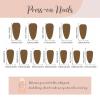 imageBABALAL Press on Nails Medium Almond Fake Nails Pink French Tip Glue on Nails Heart Acrylic Nails Valentine Day Romantic Stick on Nails 24Pcs Glossy Manicure Stick on Nails Stiletto Artificial NailsANW04